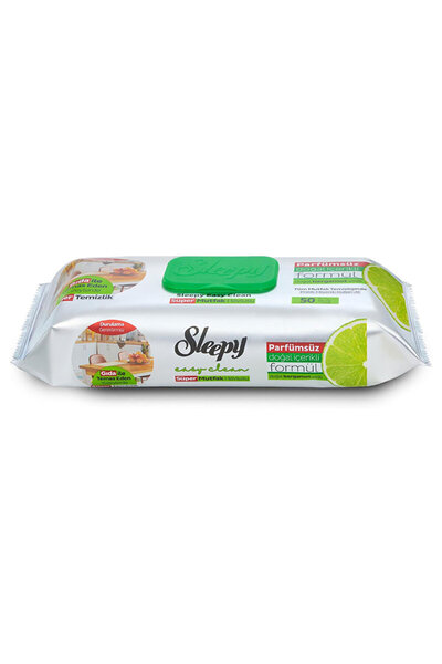 Sleepy منشفة تنظيف الأسطح سوبر مطبخ برائحة البرغموت 50 قطعة