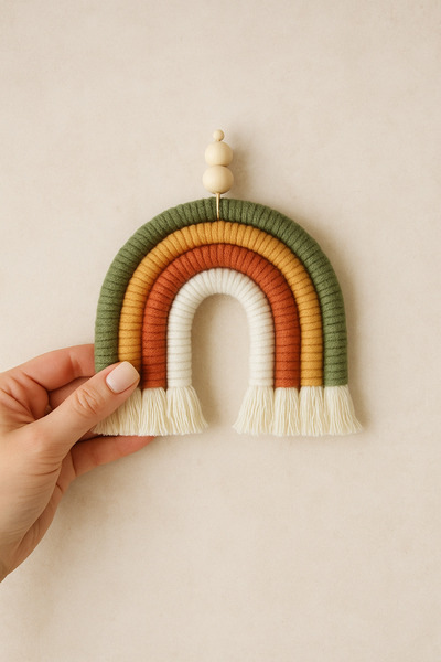 Nilsu Tasarım Macrame curcubeu-Decor de perete 1 bucată