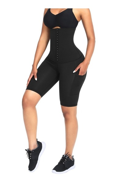 VEYA Knee-length waist control sports shorts can help you lose weight and giv...