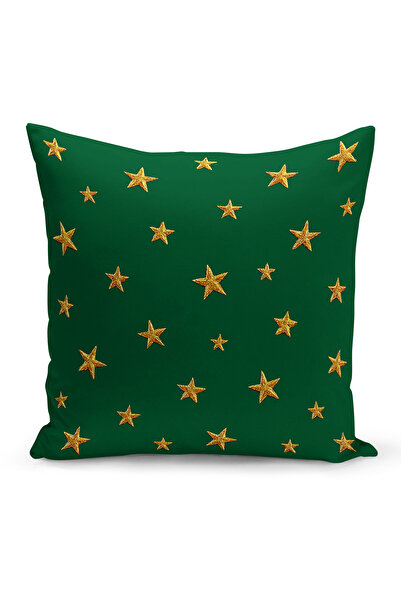 Bertille Home New Year Series Double-Sided Digital Printed Set of 4 Throw Pillow Covers (Christmas Cushion Cover)