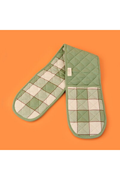 MATMEL قفاز فرن طويل من توسكانا - إكرو / أخضر - 16×85 سم