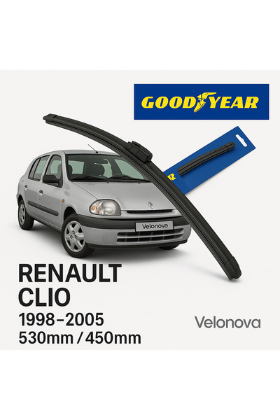 Velonova GOOD YEAR 2’li Set Araca Özel Silecek Takımı Renault Clio 1998-2005 ...