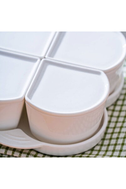 MATMEL Pure Line 4-Piece Breakfast Set - White