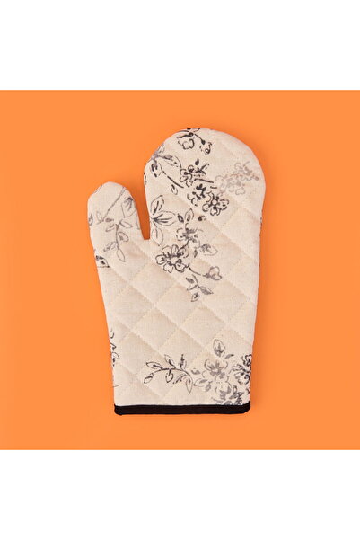 MATMEL Evora Oven Mitt - Ecru / Black - 17X30 cm