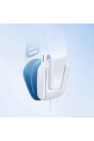 logitech G335 Wired Gaming Headset with Microphone, 3.5mm Jack, Memory Foam, Lightweight - White