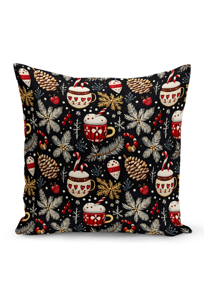 Bertille Home Новогодишна серия Двустранна калъфка за възглавница с цифров пе...