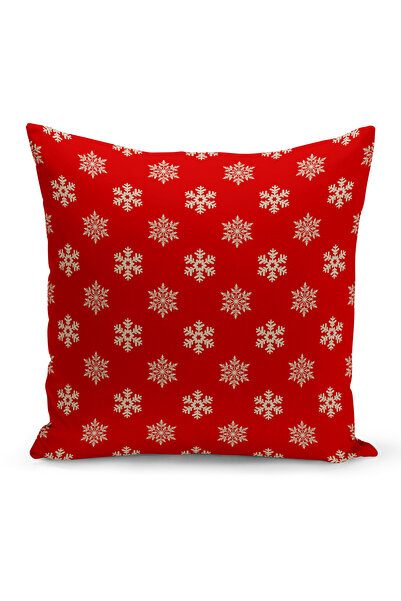 Bertille Home New Year Series Double-Sided Digital Printed Set of 4 Throw Pillow Covers (Christmas Cushion Cover)