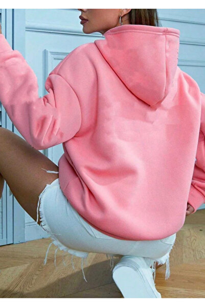 DRAGON STORE Cheers Baskılı Pembe Sweatshirt
