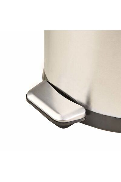 MATMEL Steel Trash Can with Lid - Inox - 30 Lt