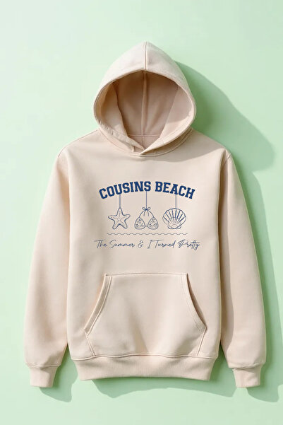 Vordevia سويت شيرت من القطن المطبوع من Cousins Beach The Summer I Turned Pretty مصنوع من 3 خيوط كبيرة الحجم