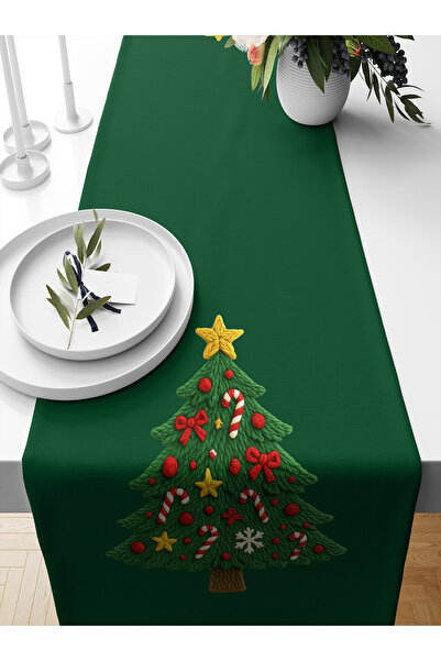 Bertille Home Yılbaşı Serisi 140x40 Cm Dijital Baskılı Runner (Christmas Noel)