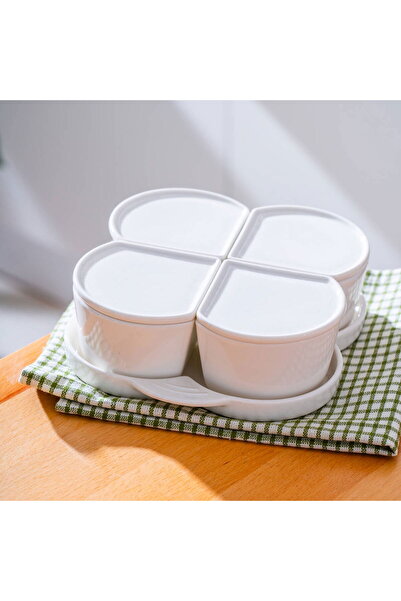MATMEL Pure Line 4-Piece Breakfast Set - White