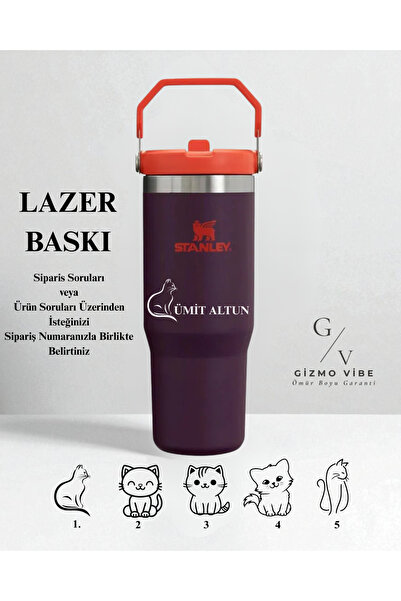 Stanley Kişiselleştirilebilir The Iceflow Flip Straw Pipetli Termos Bardak 0,...