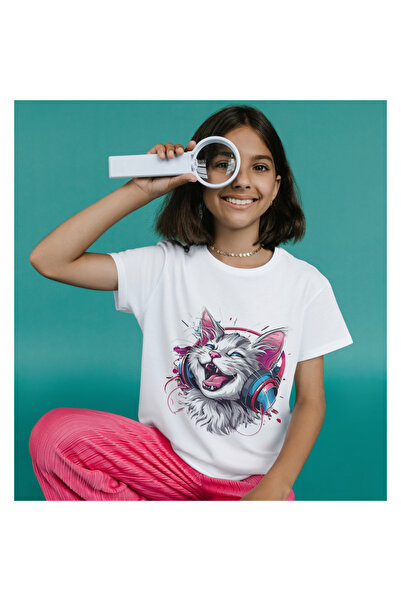 ALPŞAN TİCARET Μπλουζάκι με στάμπα γάτας Μπλουζάκι γάτας για παιδιά ενήλικες ...