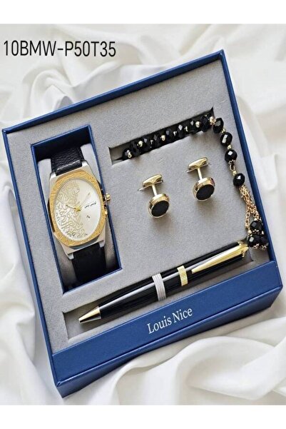CN Men's set, waterproof watch, cufflinks, pen, rosary, and luxury box