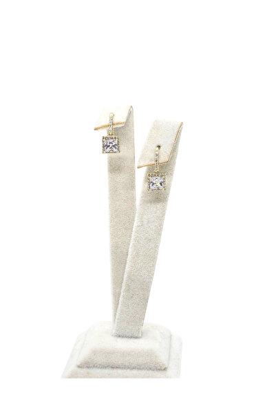 XUPING JEWELRY Pırlanta Model Zirkon Baget Kesim Zarif Sallantılı Küpeler-1.5cm-Kararmaz, Alerji Yapmaz-Ultra Hafif