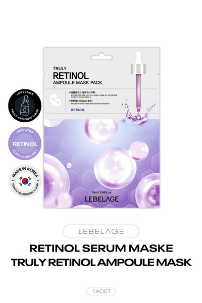 LEBELAGE Retinol İçeren Kağıt Maske Truly Retinol Ampoule Mask Pack