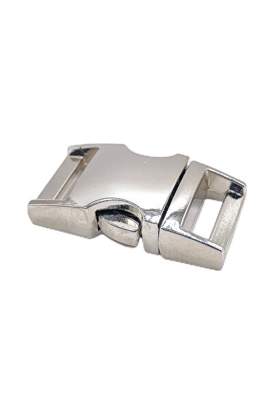 Choice18 حزام فضي مقاس 24.5 مم، قطعة واحدة، مشبك معدني جانبي قابل للفتح من 10...