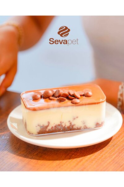 SEVAPET Bellissimo tatlı tiramisu kabı 10 adet kap kapak