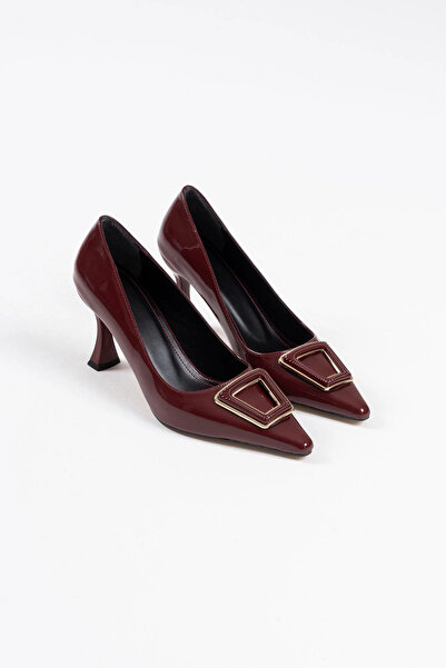 TB Terzi Bey Nora Women's Burgundy Patent Leather Shoes
