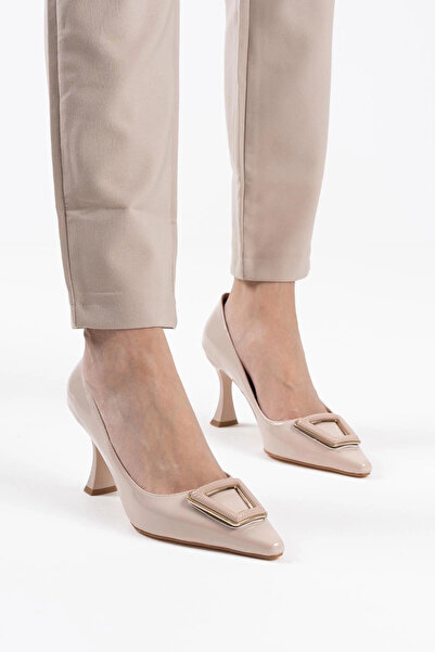 TB Terzi Bey Nora Women's Beige Patent Leather Shoes