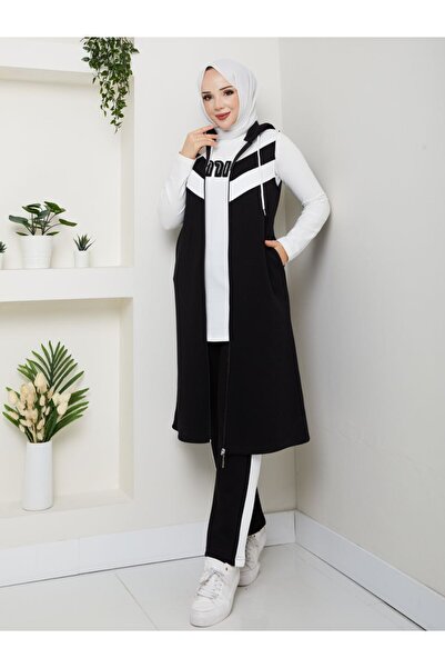 moda4b Γυναικείο αθλητικό κοστούμι 3 τεμαχίων – Υφασμάτινο με τρεις κλωστές n...