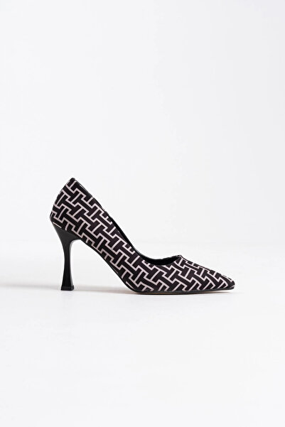 TB Terzi Bey Kelsey women's black patterned stiletto