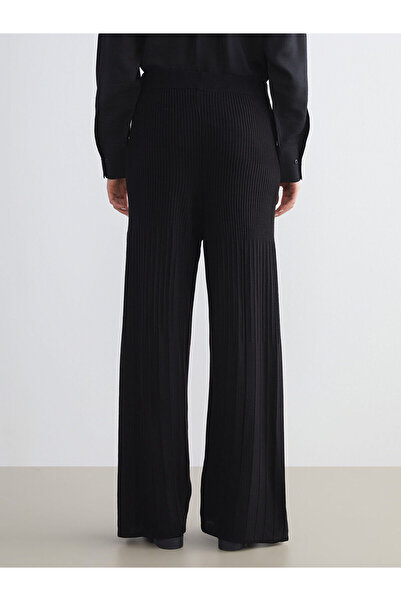 LC Waikiki LCW ECO Siyah Beli Lastikli Kadın Triko Pantolon W5EJ94Z8