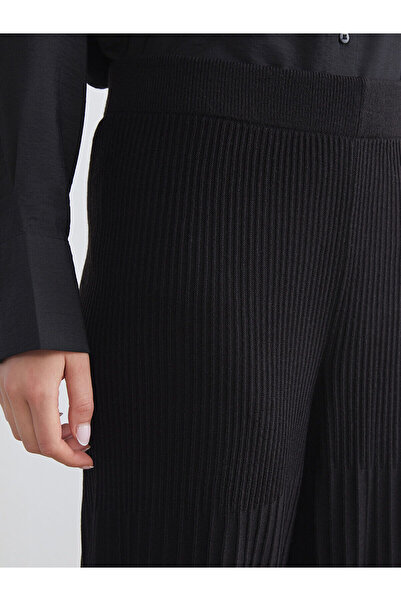 LC Waikiki LCW ECO Siyah Beli Lastikli Kadın Triko Pantolon W5EJ94Z8