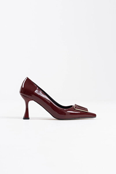 TB Terzi Bey Nora Women's Burgundy Patent Leather Shoes