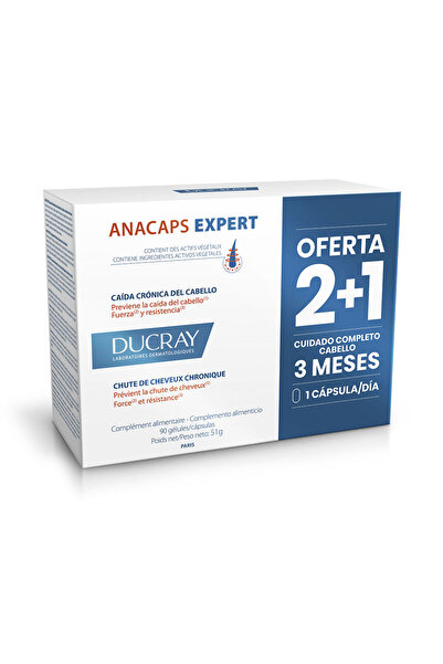 Ducray Anacaps Expert Nahrungsergänzungsmittel Chronischer Haarausfall 90 Stk