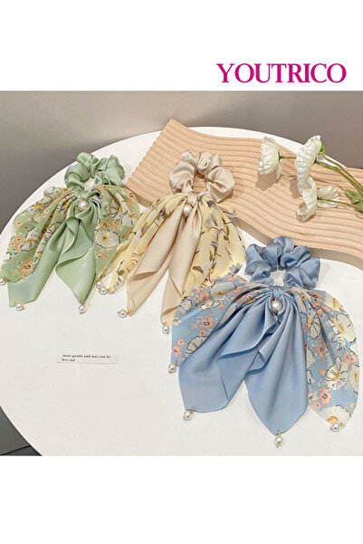 Youtrico Flower,Long headband scrunchie,Henna Night And Bride Party-Gift / Wedding / Engagement