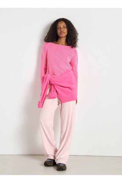 American Vintage Yuvarlak Yaka Pembe Kadın T-Shirt SON31GH25NAVBV