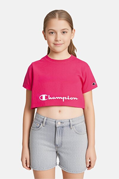 Champion Kids Girl Short Sleeve Outdoor T-Shirt, Fuchsia Pink