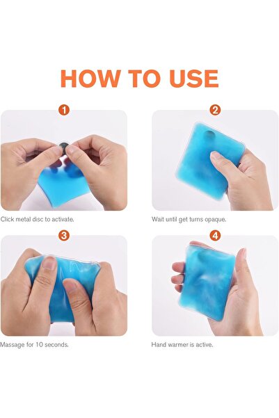 Shopura 2 Adet Kare Şekilli Sihirli Jel Isıtıcı, El Isıtıcısı, Yeniden Kullanılabilir Isınmatik, Cep Sobası