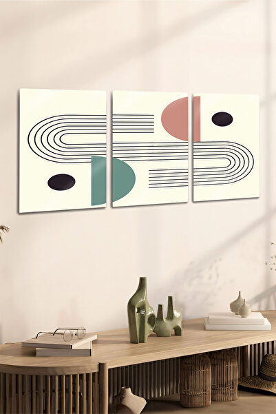 DekorHane Imprimare pe metal - Set de pictură din 3 piese, decor de perete ab...