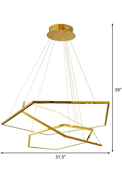 AFN A F N LIGHTINGS Hanging Chandelier Minimalist Light Wood Acrylic Ceiling Pendant in Warm/Natural Lig