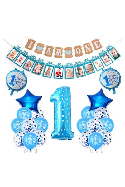 OEM VERSAGO Σετ Μπαλόνια και Διακόσμησης για το Πρώτο Πάρτι Γενεθλίων του Γιου σας