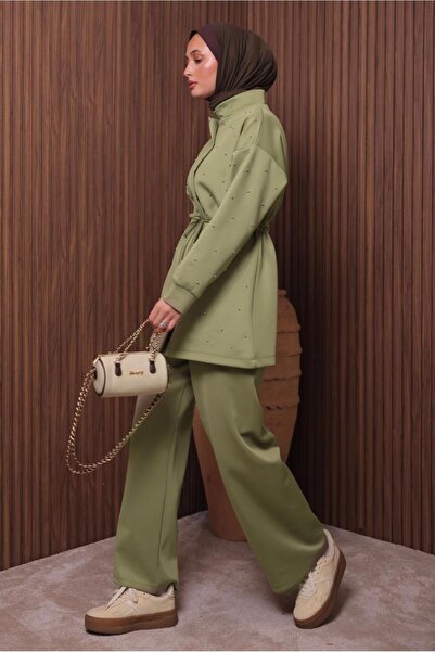 TRENDTESETTÜR Women's Green (Cagla) Pants Suit t 3235