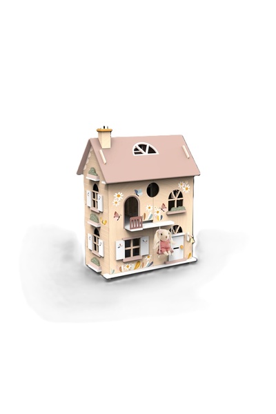 Speedy Monkey Casa de papusi din lemn cu accesorii, Speedy Monkey, pentru bai...