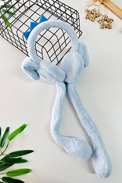 Minigimin Cicileri My Little One's Cicileri Dino Detailed Plush Girl's Headphones - Baby Blue