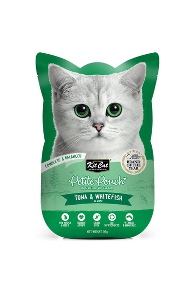 Kit Cat Petite Pouch - Tuna & Whitefish In Aspic Wet Cat Food 70G