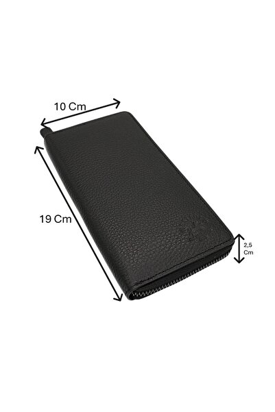 Westpolo Hakiki Deri Fermuarlı Telefon ve Bol Kart Bölmeli, El Bantlı Unisex ...