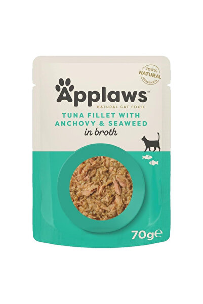 Applaws Tuna Fillet With Anchovy & Seaweed in Broth Wet Cat Food 70G