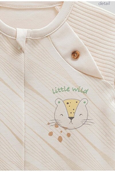 Caramell Good Baby Front Zippered Jumpsuit Beige