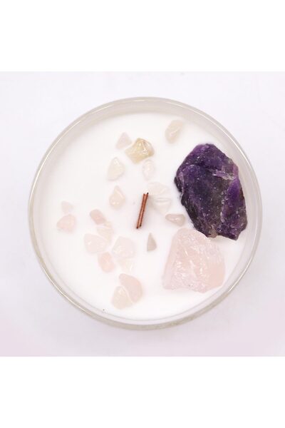 OEM Soy Wax Candle with Crystals | Chakra 6 Ajna