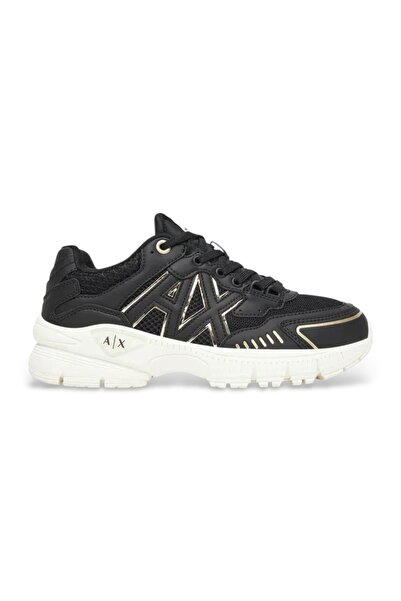 Armani Exchange Kadın Metalik Detaylı Kalın Tabanlı Sneaker - Siyah