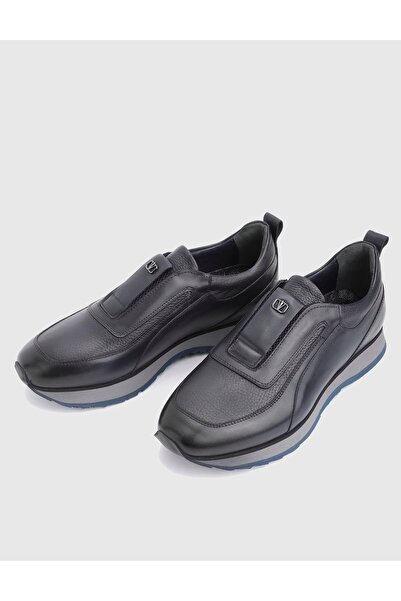 İLVİ Alek Hakiki Deri Lacivert Erkek Spor Ayakkabı