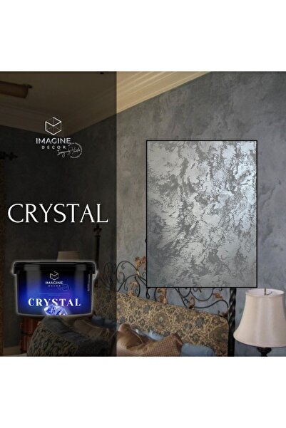 Imagine Decor Decorative Paint, Crystal, with Glass Spheres, White, Pearl Effect, 1L