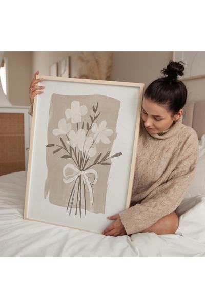 Tuba Decor Tablo dintr-o singură bucată cu rame din lemn pentru sufragerie, s...